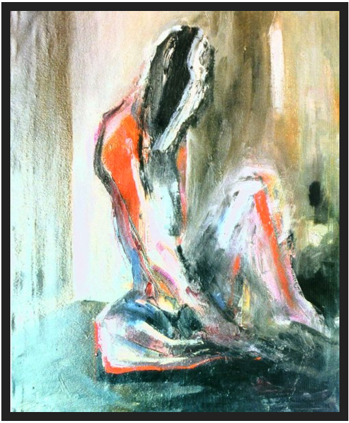 Sitzende, 座っている女性,2002, Collage, Ernst-Ulrich Jacobi