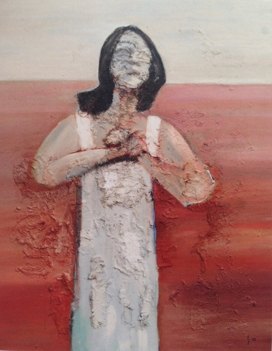 Hoffende, 希望している女性, 2010, Öl auf Leinwand, Ernst Ulrich Jacobi