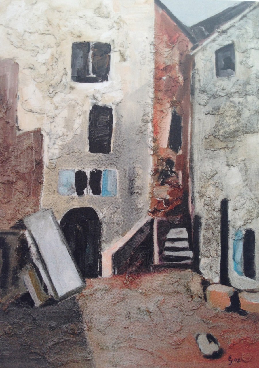 Bergort, 山村, 2009, Öl auf Leinwand, Ernst Ulrich Jacobi