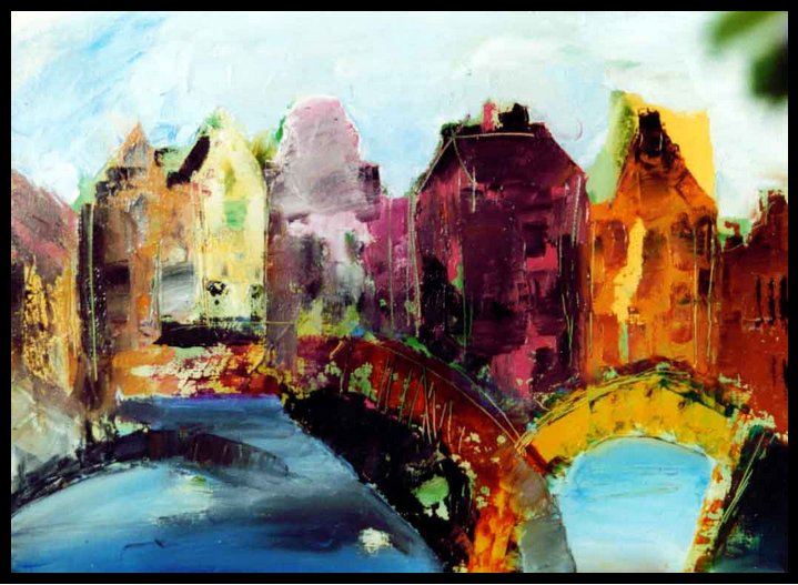 Amsterdam, Öl auf Leinwand, Ernst-Ulrich Jacobi