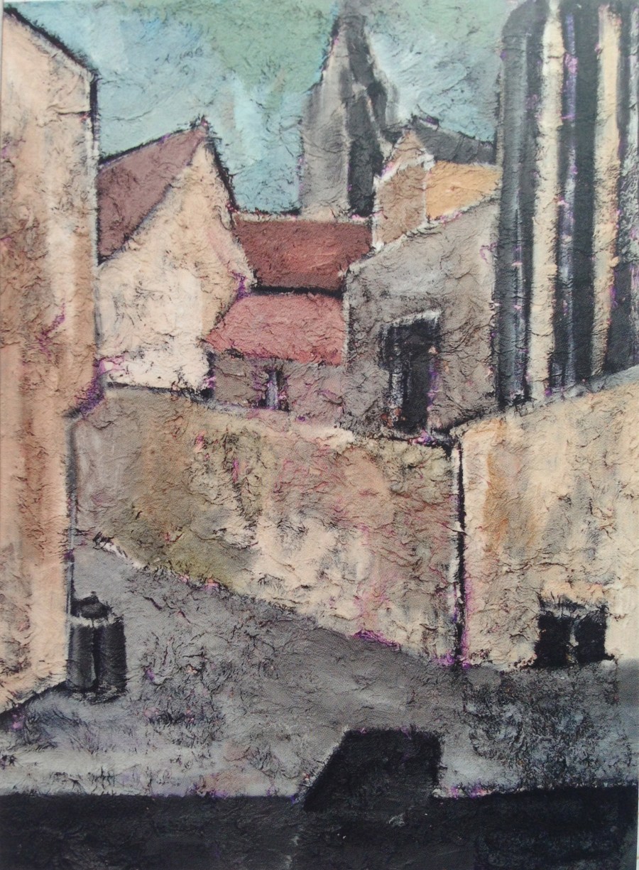 Südliche Stadt, 街の南区, 2008, Öl auf Leinwand, Ernst-Ulrich Jacobi