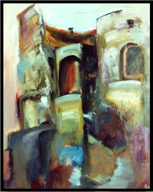 Rom- Kolosseum, ローマコロッセウム, Öl auf Leinwand, Ernst-Ulrich Jacobi