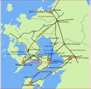 Access to Shimabara. Bild von der Homepage "Welcome to Shimabara"