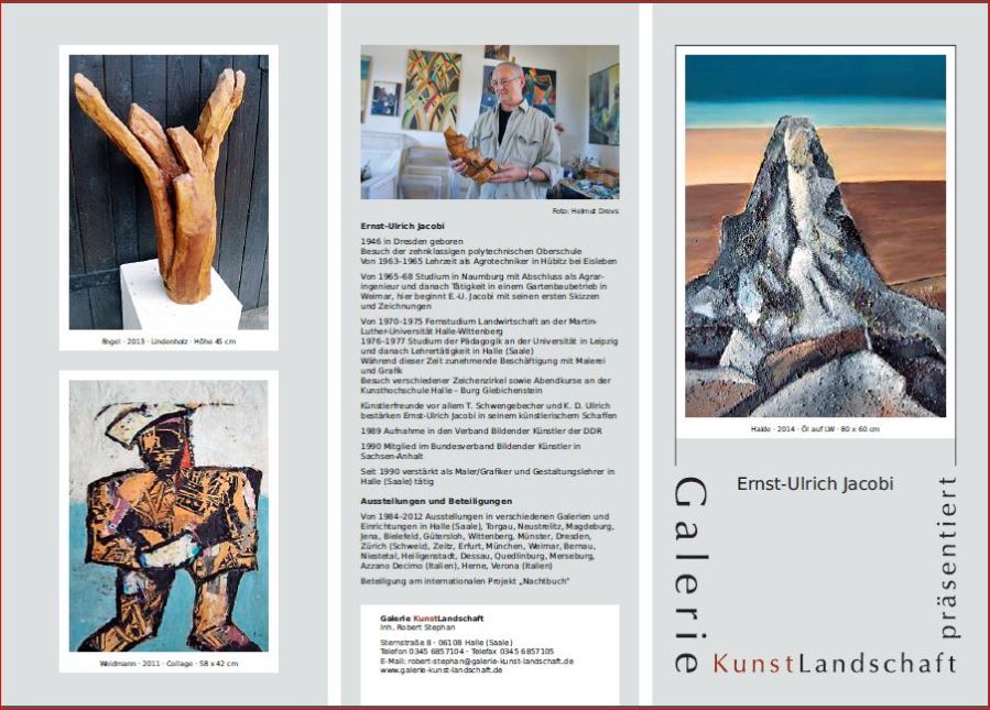 Galerie KunstLandschaft Robert Stephan Galerist, Dipl.-Ing. und Assessor Sternstraße 8D-06108 Halle (Saale)